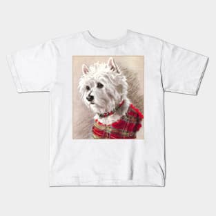 Scottish Highland Westie Dog Kids T-Shirt